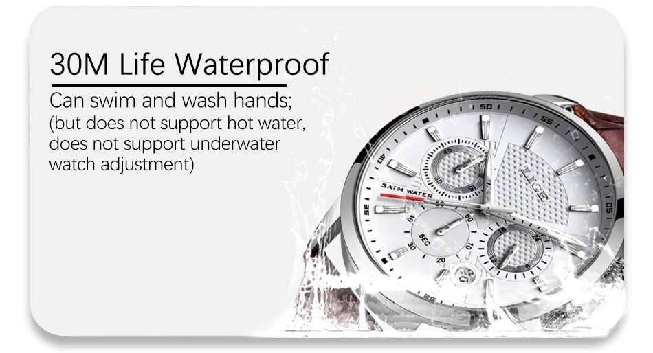 Watches Mens 2022 LIGE Top Brand Luxury Casual Leather Quartz Men's Watch Business Clock Male Sport Waterproof Date Chronograph Watches Mens 2022 LIGE Top Brand Luxury Casual Leather Quartz Men's Watch Business Clock Male Sport Waterproof Date Chronograph