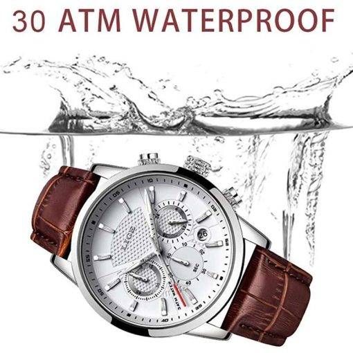 Watches Mens 2022 LIGE Top Brand Luxury Casual Leather Quartz Men's Watch Business Clock Male Sport Waterproof Date Chronograph Men Quartz Watches