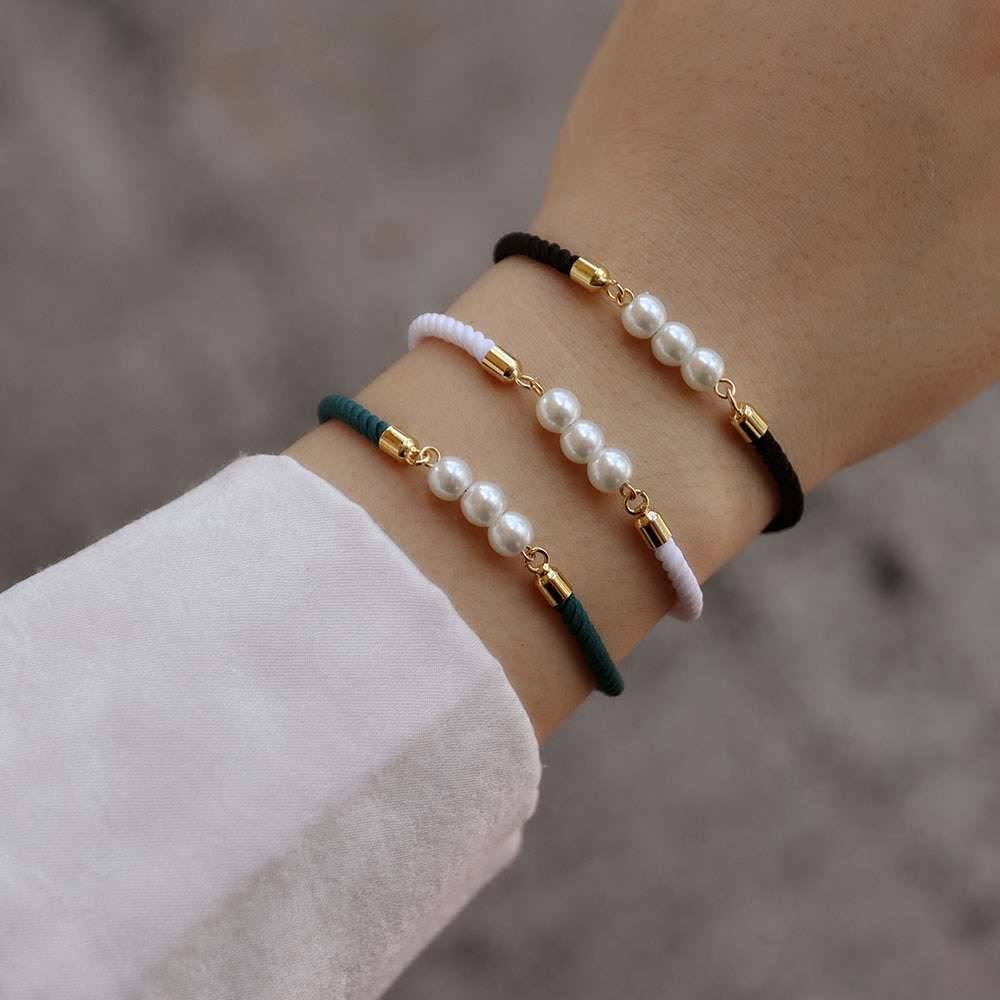 2022 New Fashion Round Bead Women Bracelet Trendy Multicolor Adjustable Rope Charm Bracelet For Women Jewelry Gift