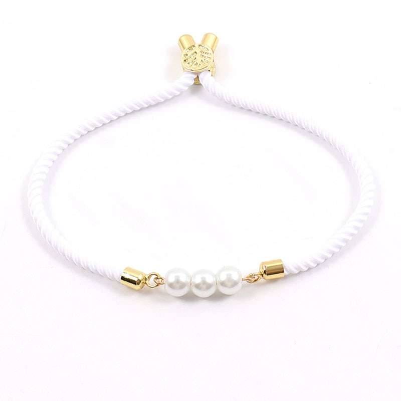 2022 New Fashion Round Bead Women Bracelet Trendy Multicolor Adjustable Rope Charm Bracelet For Women Jewelry Gift