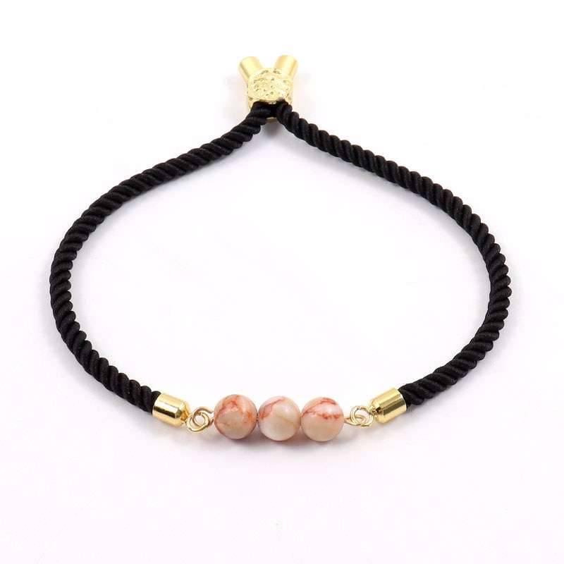 2022 New Fashion Round Bead Women Bracelet Trendy Multicolor Adjustable Rope Charm Bracelet For Women Jewelry Gift