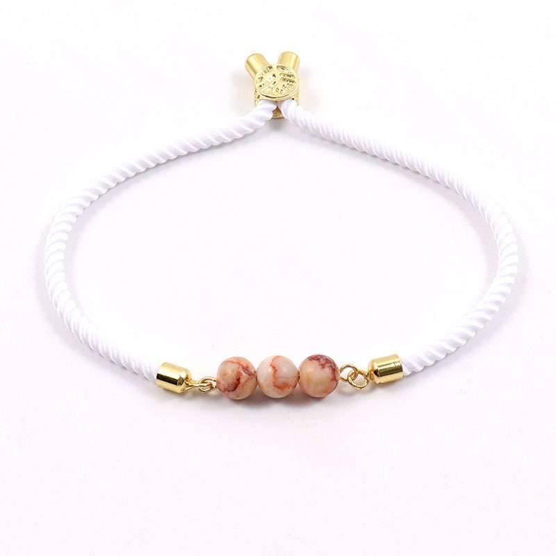 2022 New Fashion Round Bead Women Bracelet Trendy Multicolor Adjustable Rope Charm Bracelet For Women Jewelry Gift
