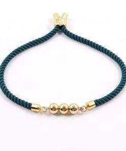 2022 New Fashion Round Bead Women Bracelet Trendy Multicolor Adjustable Rope Charm Bracelet For Women Jewelry Gift Women Bracelets 