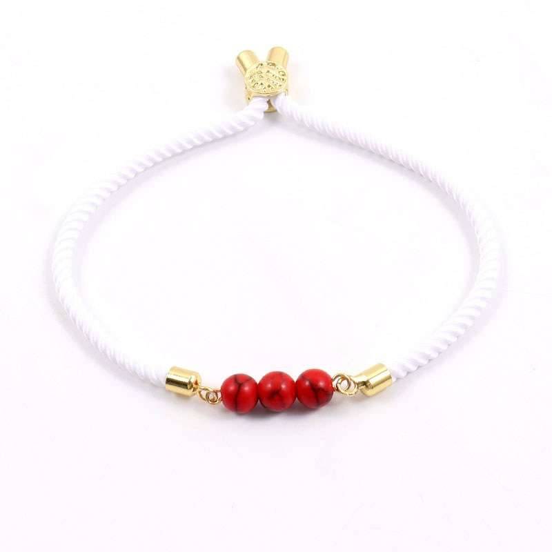 2022 New Fashion Round Bead Women Bracelet Trendy Multicolor Adjustable Rope Charm Bracelet For Women Jewelry Gift
