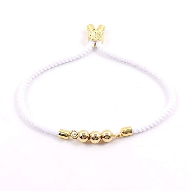 2022 New Fashion Round Bead Women Bracelet Trendy Multicolor Adjustable Rope Charm Bracelet For Women Jewelry Gift