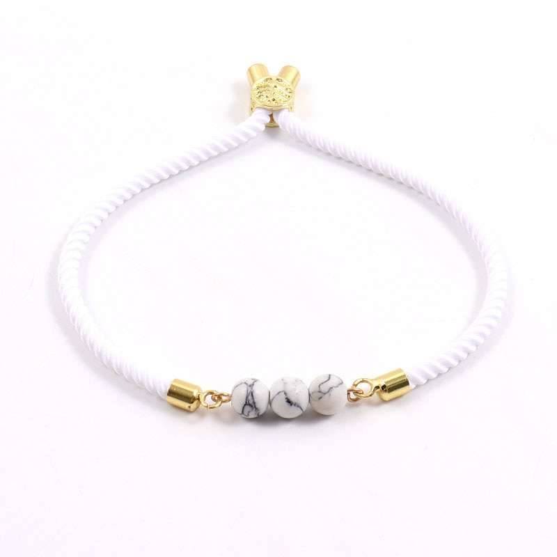 2022 New Fashion Round Bead Women Bracelet Trendy Multicolor Adjustable Rope Charm Bracelet For Women Jewelry Gift