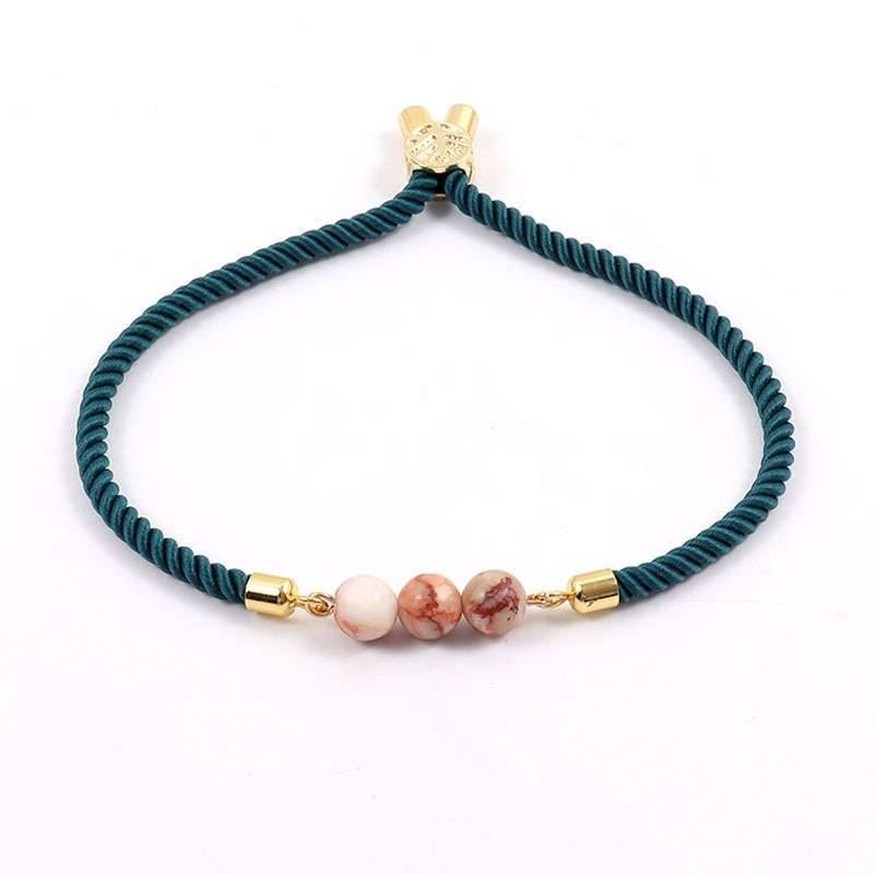 2022 New Fashion Round Bead Women Bracelet Trendy Multicolor Adjustable Rope Charm Bracelet For Women Jewelry Gift
