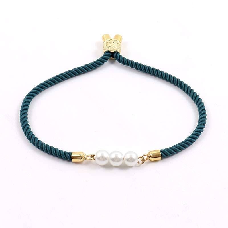 2022 New Fashion Round Bead Women Bracelet Trendy Multicolor Adjustable Rope Charm Bracelet For Women Jewelry Gift