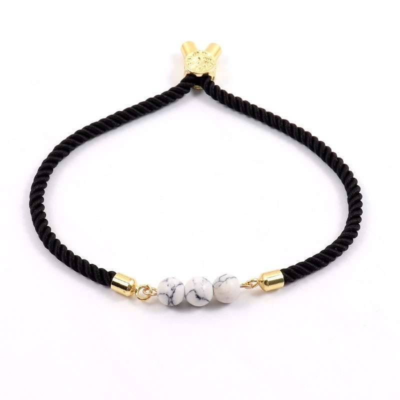 2022 New Fashion Round Bead Women Bracelet Trendy Multicolor Adjustable Rope Charm Bracelet For Women Jewelry Gift