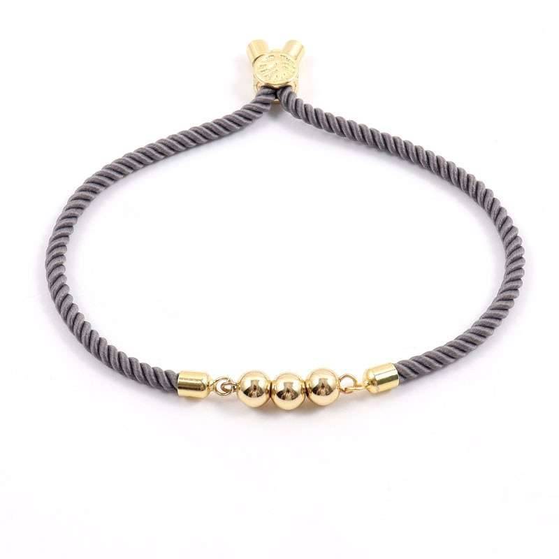 2022 New Fashion Round Bead Women Bracelet Trendy Multicolor Adjustable Rope Charm Bracelet For Women Jewelry Gift