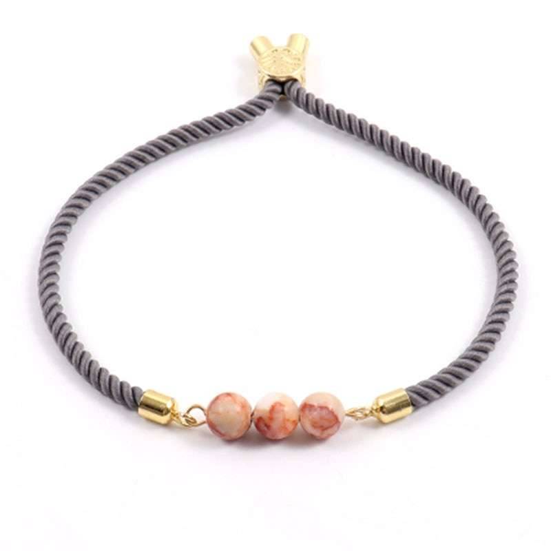 2022 New Fashion Round Bead Women Bracelet Trendy Multicolor Adjustable Rope Charm Bracelet For Women Jewelry Gift