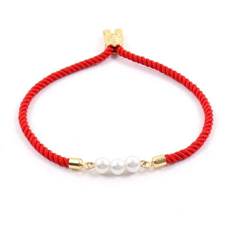 2022 New Fashion Round Bead Women Bracelet Trendy Multicolor Adjustable Rope Charm Bracelet For Women Jewelry Gift