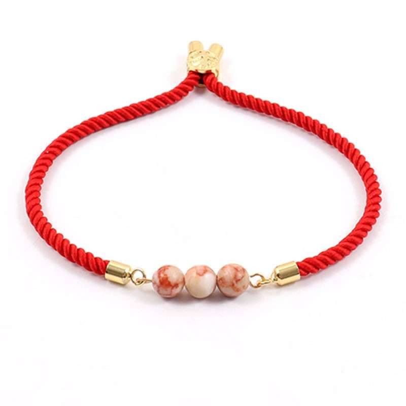 2022 New Fashion Round Bead Women Bracelet Trendy Multicolor Adjustable Rope Charm Bracelet For Women Jewelry Gift