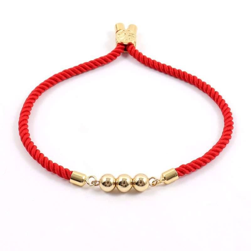 2022 New Fashion Round Bead Women Bracelet Trendy Multicolor Adjustable Rope Charm Bracelet For Women Jewelry Gift