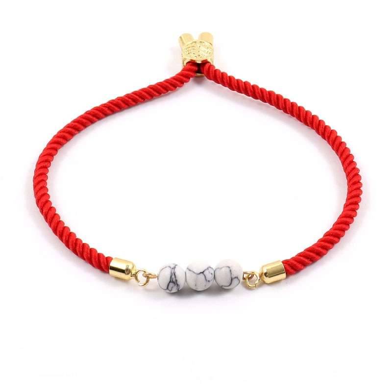 2022 New Fashion Round Bead Women Bracelet Trendy Multicolor Adjustable Rope Charm Bracelet For Women Jewelry Gift