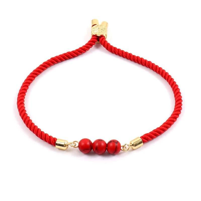 2022 New Fashion Round Bead Women Bracelet Trendy Multicolor Adjustable Rope Charm Bracelet For Women Jewelry Gift