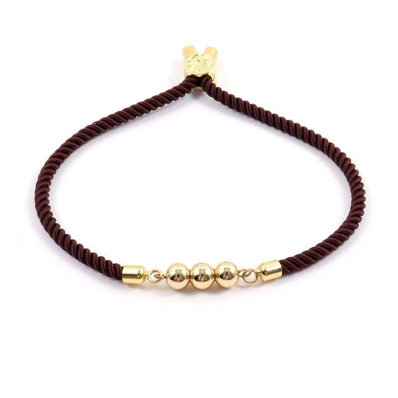 2022 New Fashion Round Bead Women Bracelet Trendy Multicolor Adjustable Rope Charm Bracelet For Women Jewelry Gift