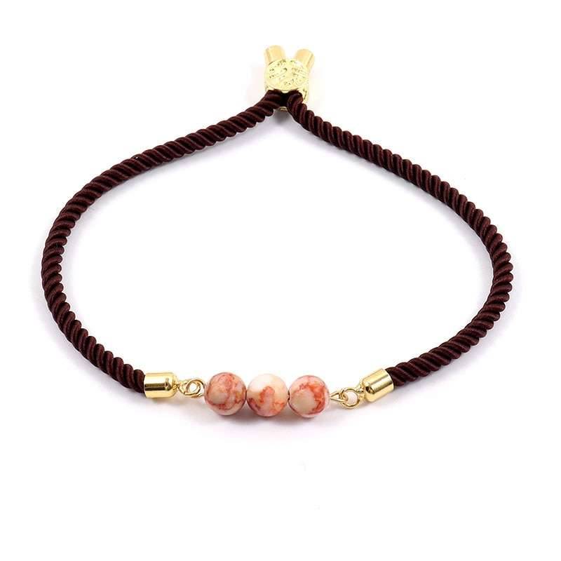 2022 New Fashion Round Bead Women Bracelet Trendy Multicolor Adjustable Rope Charm Bracelet For Women Jewelry Gift