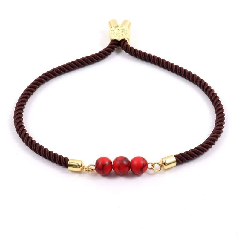 2022 New Fashion Round Bead Women Bracelet Trendy Multicolor Adjustable Rope Charm Bracelet For Women Jewelry Gift