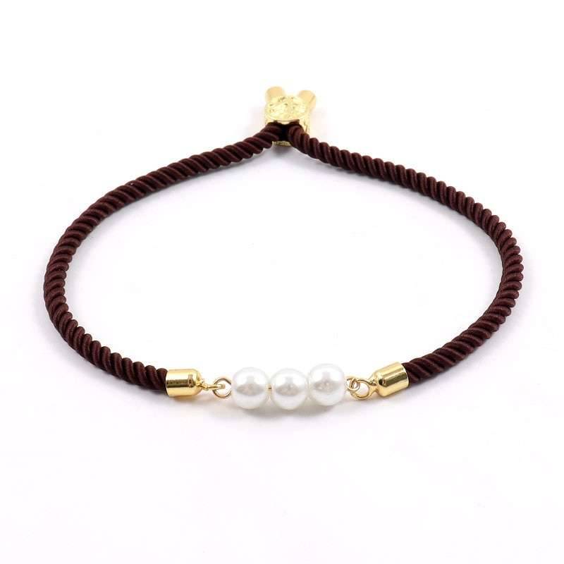 2022 New Fashion Round Bead Women Bracelet Trendy Multicolor Adjustable Rope Charm Bracelet For Women Jewelry Gift