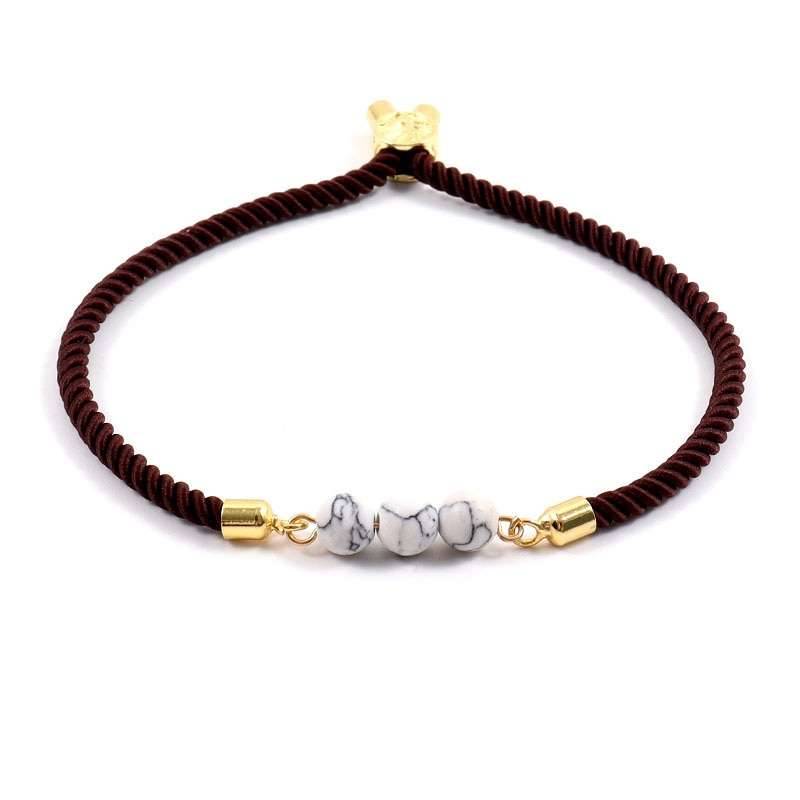 2022 New Fashion Round Bead Women Bracelet Trendy Multicolor Adjustable Rope Charm Bracelet For Women Jewelry Gift