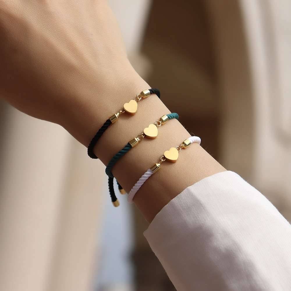 2023 Classic Heart Women Bracelet Fashion Romantic Handmade Adjustable 3mm Multicolor Milan Rope Bracelet For Women Jewelry Gift 2023 Classic Heart Women Bracelet Fashion Romantic Handmade Adjustable 3mm Multicolor Milan Rope Bracelet For Women Jewelry Gift