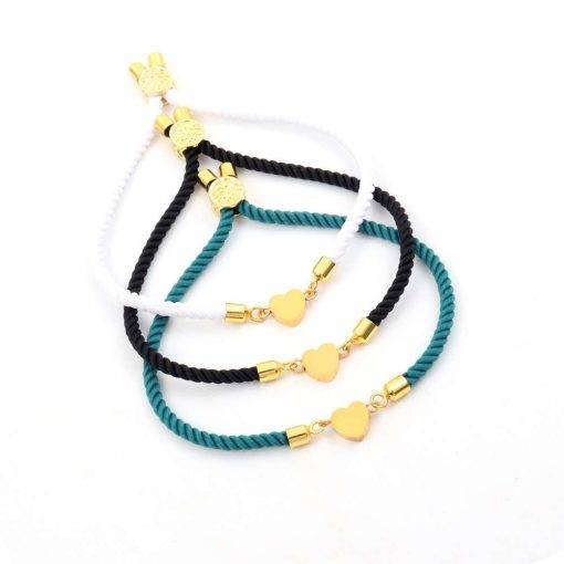 2023 Classic Heart Women Bracelet Fashion Romantic Handmade Adjustable 3mm Multicolor Milan Rope Bracelet For Women Jewelry Gift Women Bracelets