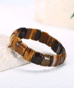 JD Natural Stone Colorful Tiger Eyes Beads Bangles Men Women Bracelets Handmade Mookiate Jasper Energy Jewelry For Summer Gifts Women Bracelets