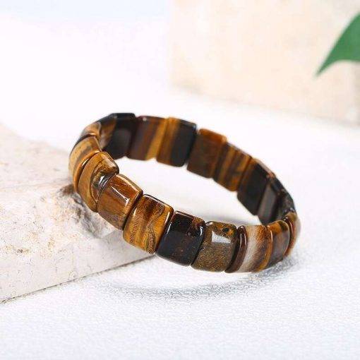 JD Natural Stone Colorful Tiger Eyes Beads Bangles Men Women Bracelets Handmade Mookiate Jasper Energy Jewelry For Summer Gifts Women Bracelets