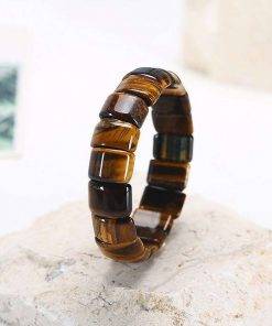 JD Natural Stone Colorful Tiger Eyes Beads Bangles Men Women Bracelets Handmade Mookiate Jasper Energy Jewelry For Summer Gifts Women Bracelets