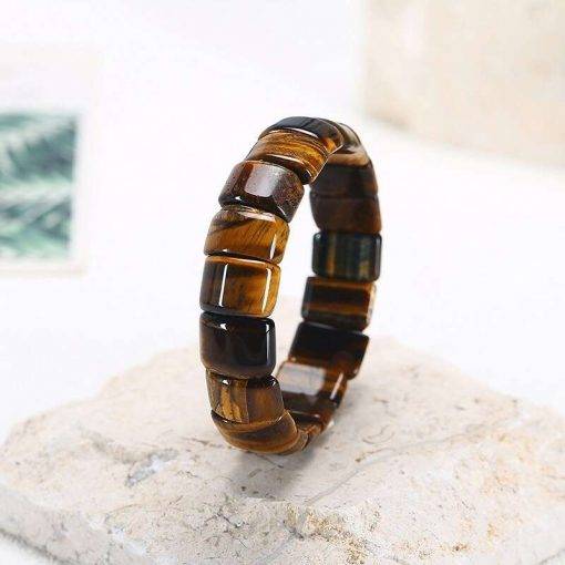 JD Natural Stone Colorful Tiger Eyes Beads Bangles Men Women Bracelets Handmade Mookiate Jasper Energy Jewelry For Summer Gifts Women Bracelets