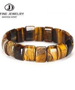 JD Natural Stone Colorful Tiger Eyes Beads Bangles Men Women Bracelets Handmade Mookiate Jasper Energy Jewelry For Summer Gifts Women Bracelets 