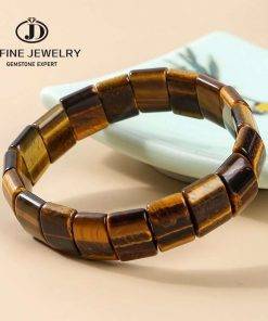 JD Natural Stone Colorful Tiger Eyes Beads Bangles Men Women Bracelets Handmade Mookiate Jasper Energy Jewelry For Summer Gifts Women Bracelets