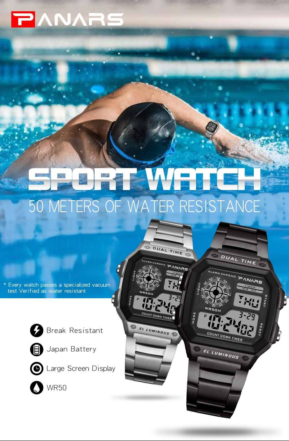 SYNOKE Men's Sports Watches Business Stainless Steel Digital Watch Men Military Wristwatch 5ATM Waterproof montre sport homme SYNOKE Men's Sports Watches Business Stainless Steel Digital Watch Men Military Wristwatch 5ATM Waterproof montre sport homme