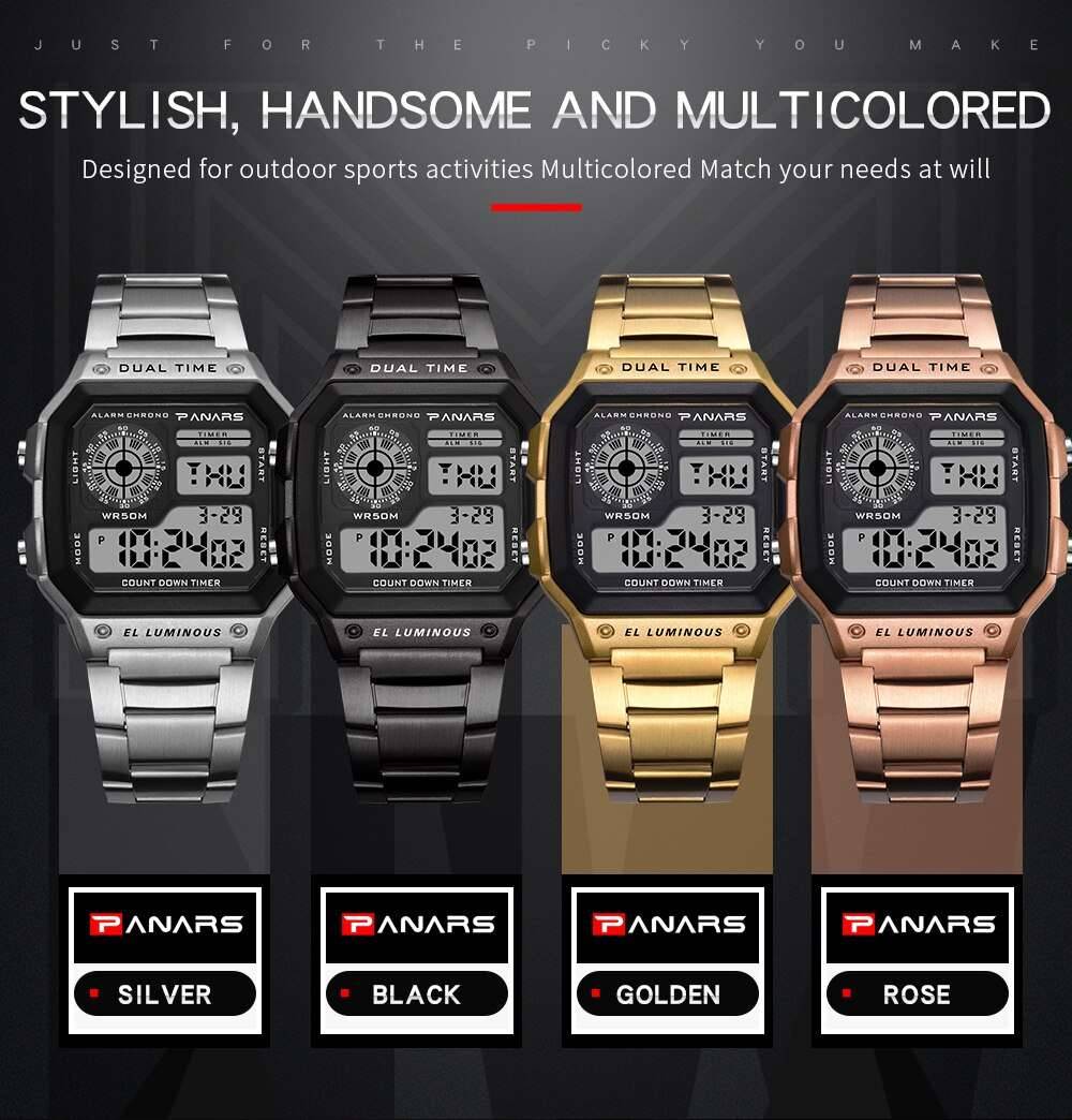 SYNOKE Men's Sports Watches Business Stainless Steel Digital Watch Men Military Wristwatch 5ATM Waterproof montre sport homme SYNOKE Men's Sports Watches Business Stainless Steel Digital Watch Men Military Wristwatch 5ATM Waterproof montre sport homme