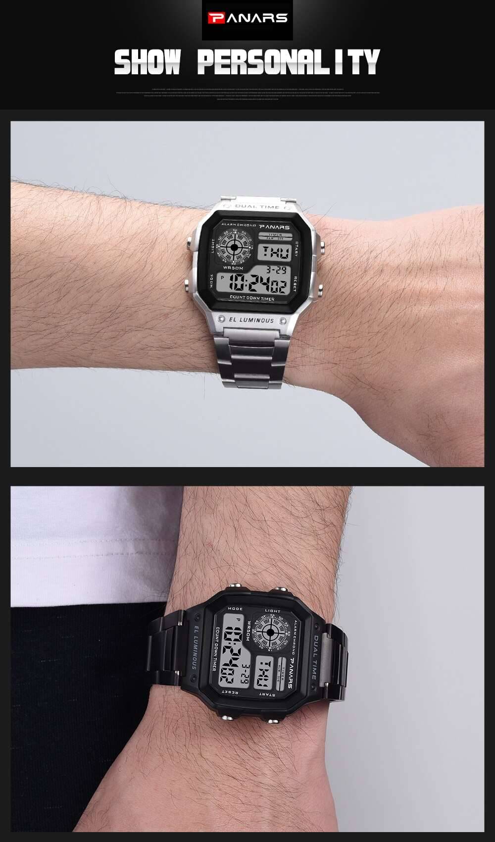 SYNOKE Men's Sports Watches Business Stainless Steel Digital Watch Men Military Wristwatch 5ATM Waterproof montre sport homme SYNOKE Men's Sports Watches Business Stainless Steel Digital Watch Men Military Wristwatch 5ATM Waterproof montre sport homme