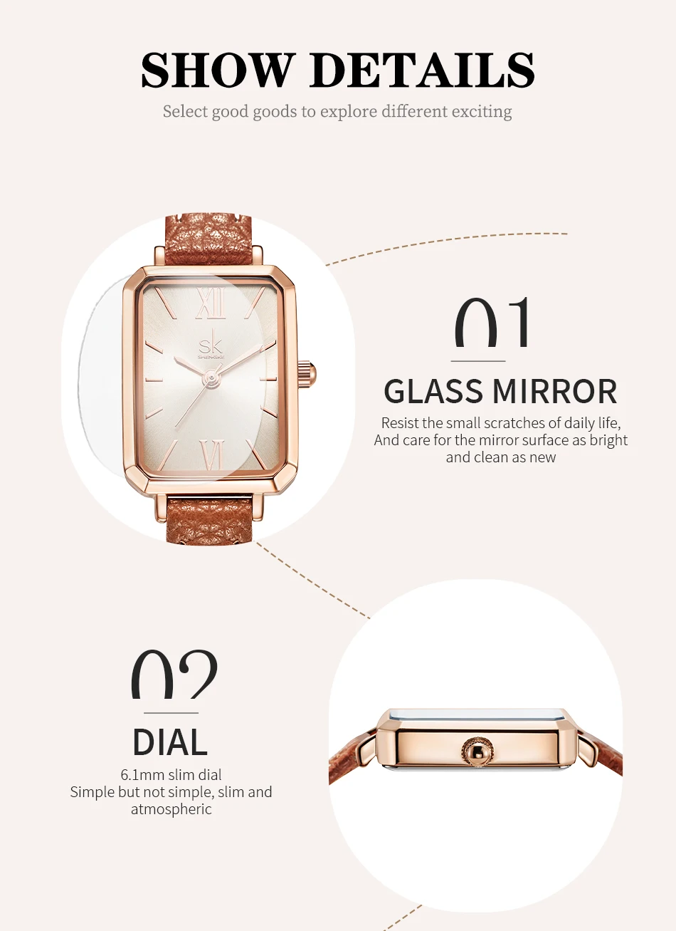 Shengke Fashion Brand Woman Watches Orginal Design Laides Quartz Wristwatches Elegant Women's Clock Luxury SK Relogio Feminino