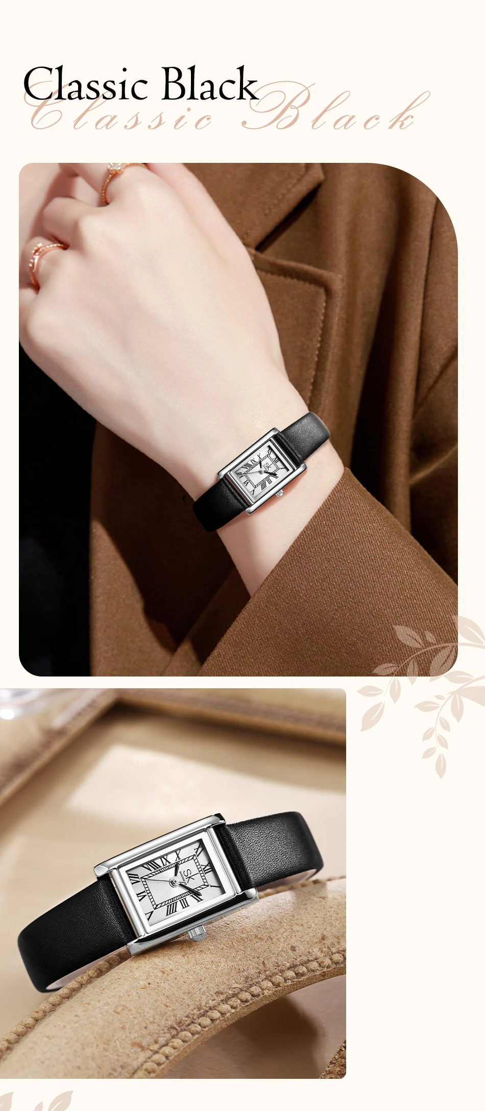 Shengke High Qualit Ladies Watch Top Brand Luxury Fashion Business Rectangle Waterproof Quartz Woman Quartz Watches Gifts Clock