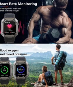 C20 Military Smart Watch Men Carbon Black Ultra Army Outdoor IP68 5ATM Waterproof Heart Rate Blood Oxygen Satm Smartwatch 2023 Men Sports & Smartwatches 