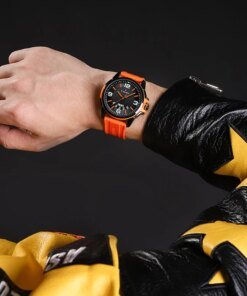 NAVIFORCE Creative TPU Strap Male Wristwatch Fashion Sports 3ATM Waterproof Quartz Day and Date Display Men Watches Reloj Hombre Men Quartz Watches 