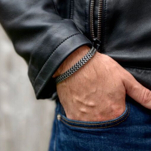 STYLISH STAINLESS STEEL BALI FOXTAIL CHAIN BRACELET FOR MEN DOUBLE FRANCO LINK CHAINS BRACELETS ARMBAND MALE JEWELRY