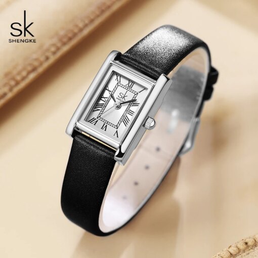 Shengke High Qualit Ladies Watch Top Brand Luxury Fashion Business Rectangle Waterproof Quartz Woman Quartz Watches Gifts Clock Women Quartz Watches