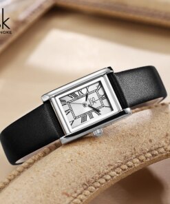 Shengke High Qualit Ladies Watch Top Brand Luxury Fashion Business Rectangle Waterproof Quartz Woman Quartz Watches Gifts Clock Women Quartz Watches 