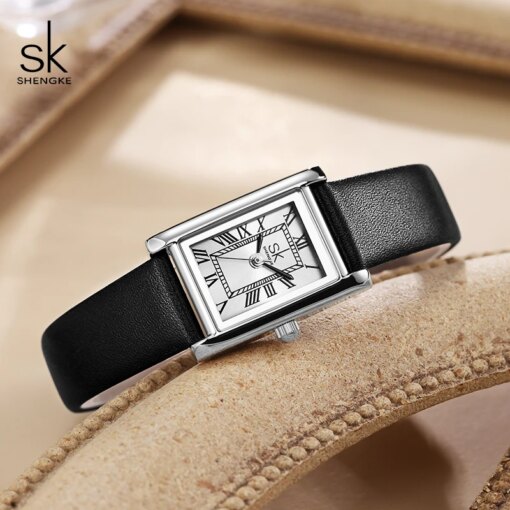 Shengke High Qualit Ladies Watch Top Brand Luxury Fashion Business Rectangle Waterproof Quartz Woman Quartz Watches Gifts Clock Women Quartz Watches