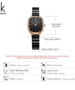Shengke Relogio Feminino Women’s Watches Fashion Black Top Luxury Ladies Quartz Wristwatches Elegant Woman’s Clock SK New Design Women Quartz Watches