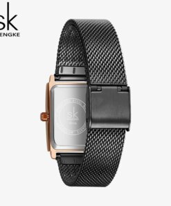 Shengke Women Watches Fashion Geneva Design Ladies Watch Luxury Brand Rectangle Quartz Wristwatches Luxury Gifts For Women Clock Women Quartz Watches 