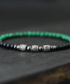 Unique 4mm Stone Bracelet Men Women Natural Lava Lapis Lazuli Obsidian Beads Elastic Braclet Sanskrit Brazalete Gift For Lovers Women Bracelets