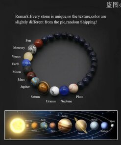 Universe Solar System Bracelet Women Natural Stone Eight Planets Bracelet Men Best Friends Gift For Him Gift For Her MY8 Men Bracelets