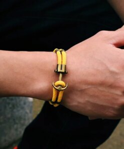 Vintage Pirate Bracelet Men Bronze Punk Braclet Outdoor Survival Braslet Gift For Him Double Safety Rope Brazalete Pulseras Bracelets Bracelets