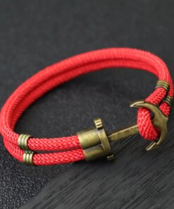 Vintage Pirate Bracelet Men Bronze Punk Braclet Outdoor Survival Braslet Gift For Him Double Safety Rope Brazalete Pulseras Bracelets Bracelets